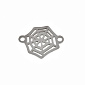 Коннектор из нерж. стали Паутина, 18х14 мм, Темное серебро (STL-061397)