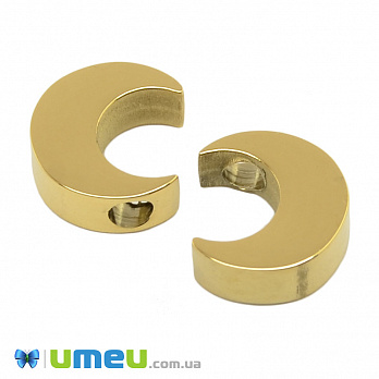 Намистина з нержавіючої сталі Місяць, 8х7 мм, Золото (STL-044599)