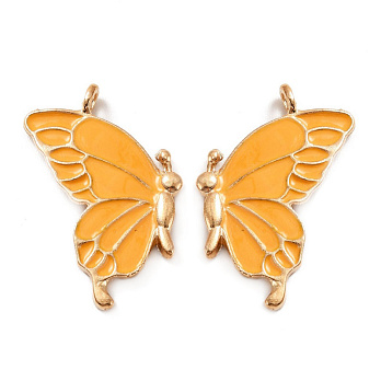 Підвіска метал. Метелик парний помаранчевий, 34х32 мм, Золото (POD-053761)