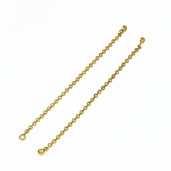 Цепь-удлинитель, 5,5 см,  Латунь с покрытием 18 kt, 1,5х1,5 мм (ZEP-061379)