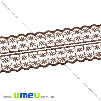 Мереживо тонке, 45 мм, Коричнева (LEN-020697)