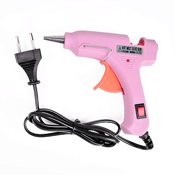 Клеевой пистолет для силиконового клея малый, 20 Вт, 135х105 мм (INS-053327)