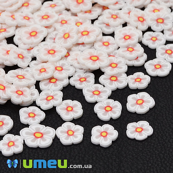 Слайси FIMO Квітка біла, 5 мм (DIF-044230)