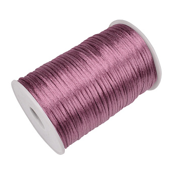 Атласный нейлоновый шнур, 2 мм, Пудровый темный (LEN-053567)