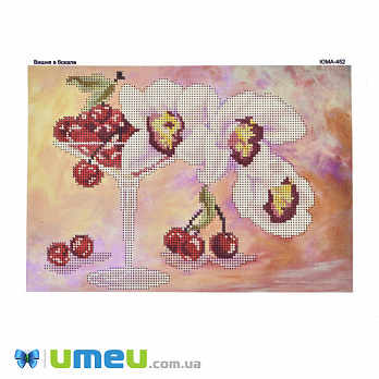 Схема для выш. бисером Юма, Вишня в бокале, 28х19 см (UPK-048353)