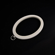 Пяльці-рамка NURGE овальні пластикові 11,5 х15 см, Кремові (MUL-053456)