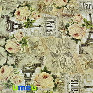 Упаковочная бумага Париж, Бежевый, 70х100 см (UPK-030288)