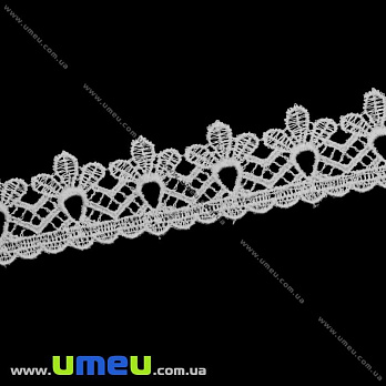Кружево плетеное, 33 мм, Белое (LEN-011845)