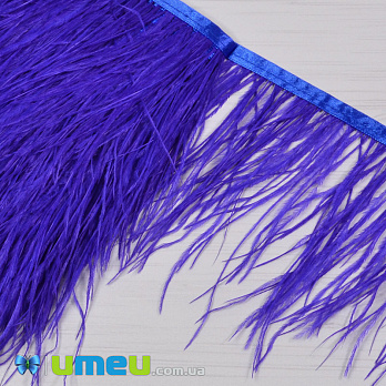 Перья страуса на ленте, 10-15 см, Синие (PER-040313)
