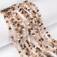 Намистини скляні скол (крихта), 4 мм, Золотисто-бежеві (BUS-060949)