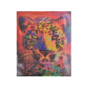 Набір алмазного живопису на картоні 25х21 см, Райдужний леопард (SXM-052492)