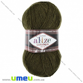 Пряжа Alize Lanagold Fine 100 г, 390 м, Хакі 214 (YAR-025392)
