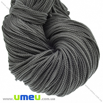 Полипропиленовый шнур плоский, 2,5 мм, Серый (LEN-036798)