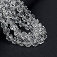 Намистини круглі грановані, 10 мм, Прозорі (BUS-057342)
