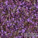 Бисер японский Miyuki круглый RR 15/0 №MIX22, Микс фиолетовый (BIS-051216)