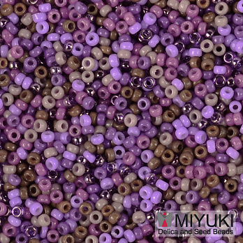 Бисер японский Miyuki круглый RR 15/0 №MIX22, Микс фиолетовый (BIS-051216)