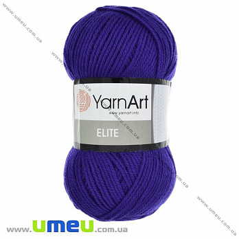 Пряжа YarnArt Elite 100 г, 300 м, Синя темна 64 (YAR-023284)