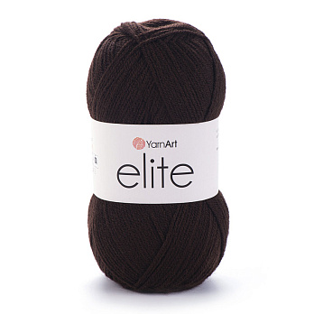 Пряжа YarnArt Elite 100 г, 300 м, Коричнева темна 217 (YAR-025376)
