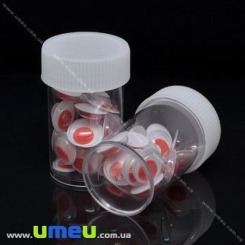 Глазки клеевые круглые, 12 мм, Красные (DIF-037222)