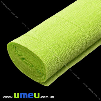 Гофрований папір Італія, Салатовий 558, 180 г, 50х50 см (DIF-019102)