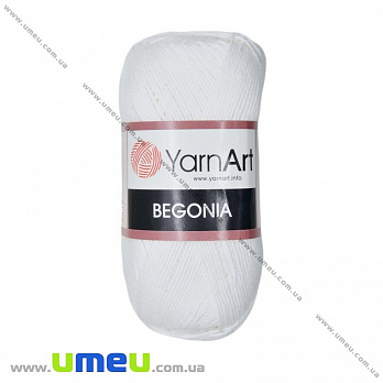 Пряжа YarnArt Begonia 50 г, 169 м, Белая 1000 (YAR-023004)