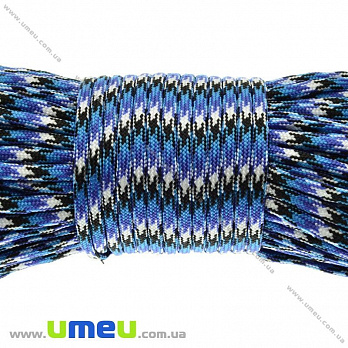 Шнур паракорд семіжільний меланж 4 мм, Синій (LEN-024920)