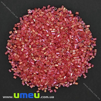 Бісер китайський рубка, 2,2 мм, Червоний АВ прозорий (BIS-026182)