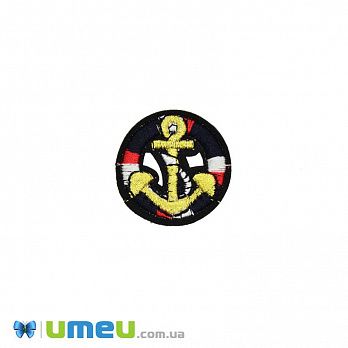 Термоаппликация Якорь, 3,5х3,5 см, Синяя темная (APL-047692)