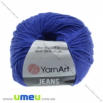 Пряжа YarnArt Jeans 50 г, 160 м, Синя 47 (YAR-036467)