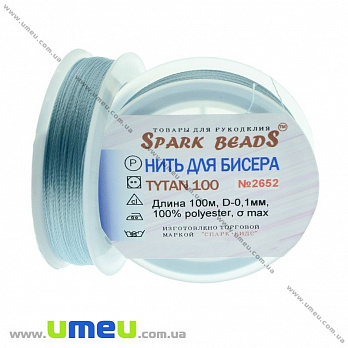 Нить для бисера Титан 100, Пастельно-бирюзовая №2652, 100 м (MUL-020527)