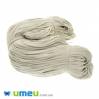 Вощеный шнур (коттон), 2 мм, Кремовый (LEN-042811)