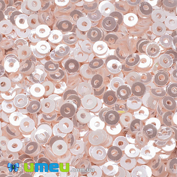 Пайетки Индия круглые плоские, 3 мм, Персиковые (PAI-037619)