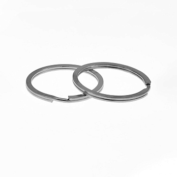 Кольцо для ключей плоское, Темное серебро, 25 мм (OSN-059414)