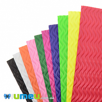 Набор гофрированного фоамирана TIKI 20х30 см, 10 цветов, 10 листов (FOM-041098)