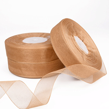Лента из органзы, 20 мм, Карамельная (LEN-054915)