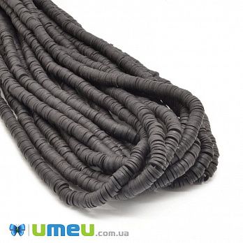 Намистини з полімерної глини, 6 мм, Коричневі (BUS-044114)