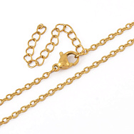 Основа на шию з нерж. ст. з подовжувачем, Золото, 2 мм, 40 см (STL-058320)