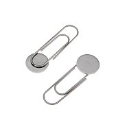 Основа для міні закладки з нерж. сталі, 30х10 мм, Темне срібло (STL-055938)