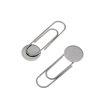 Основа для мини закладки из нерж. стали, 30х10 мм, Темное серебро (STL-055938)