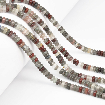 Бусины Гелиотроп, Натур. камень, 4,5х2,5 мм, Рондели (BUS-058164)