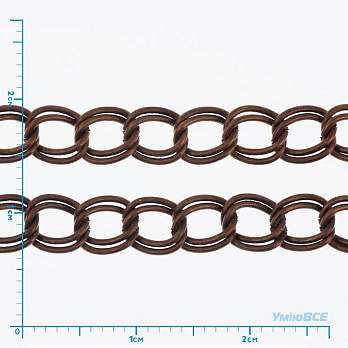 Цепь двойная, Медь, 6х5 мм (ZEP-015187)
