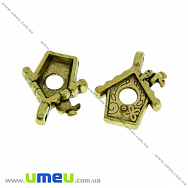 Підвіска метал. Шпаківня, 15х13 мм, Античне золото (POD-031462)