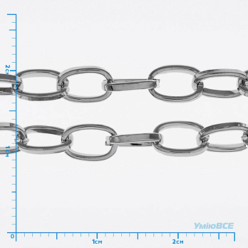Цепь, Темное серебро, 6,5х4,2 мм (ZEP-056058)