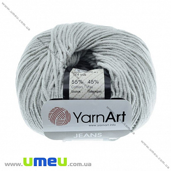 Пряжа YarnArt Jeans 50 г, 160 м, Сіра світла 49 (YAR-029719)