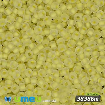 Бисер чешский №624m/38386m, Желтый, Прокрашенный матовый, 10/0 (BIS-005774)