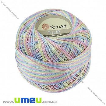 Пряжа YarnArt Tulip 50 г, 250 м, Меланж Розово-голубая 448 (YAR-029509)