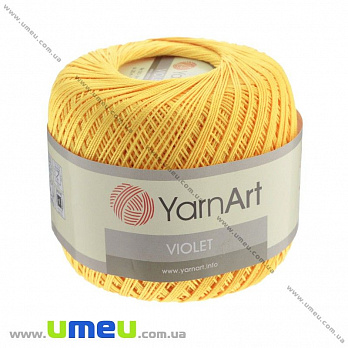 Пряжа YarnArt Violet 50 г, 282 м, Желтая 4653 (YAR-025031)