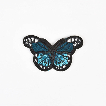 Термоаппликация Бабочка, 5,5х3,5 см, Бирюзовая (APL-060103)