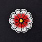 Термоаппликация Цветок, 4 см, Красная (APL-060023)