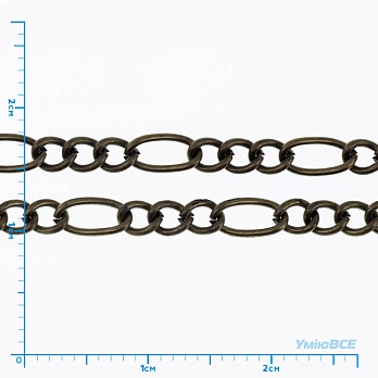Цепь, Античная бронза, 6х3 мм (ZEP-015179)